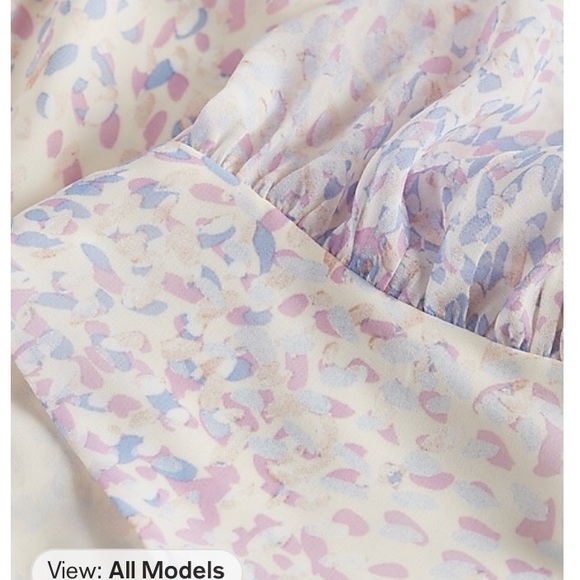 Express smocked waist tiered ruffle mini dress NWT - Picture 7 of 11